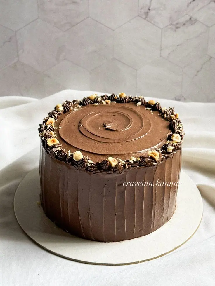 Rich chocolate truffle cake with smooth ganache.
